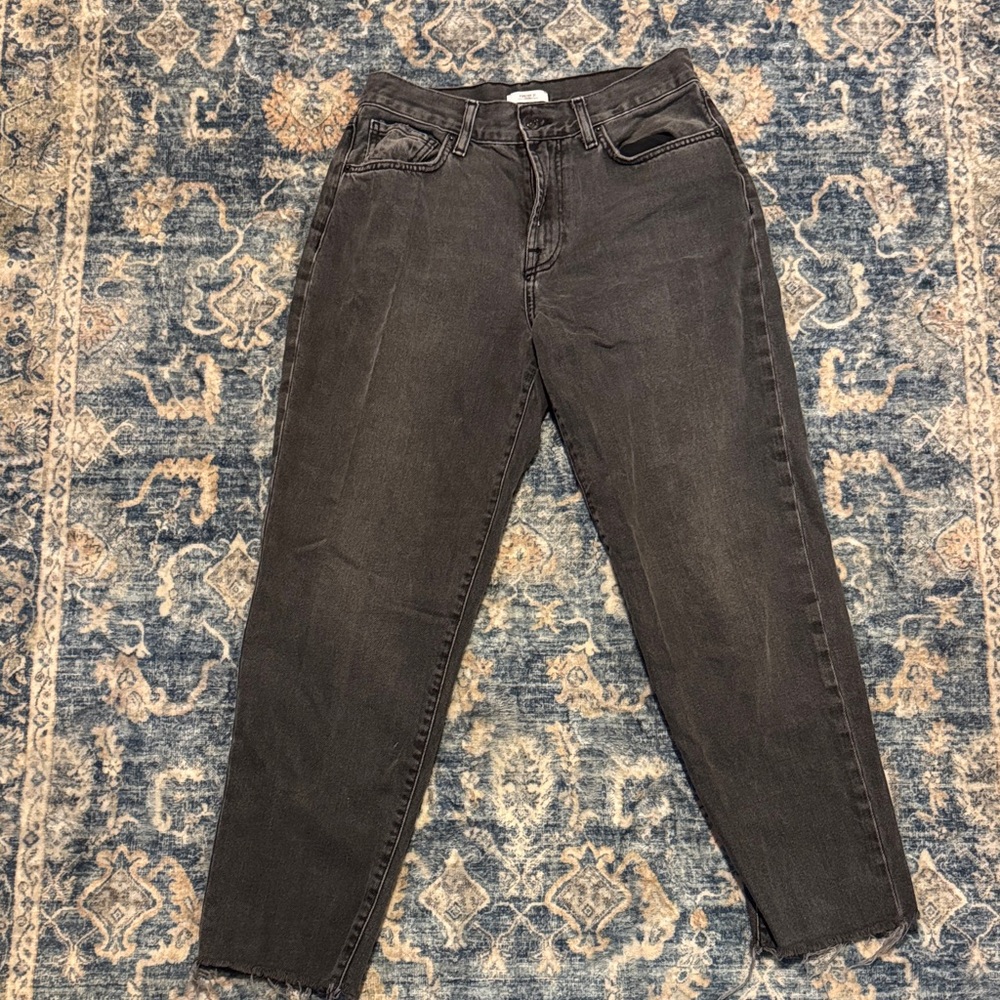 Forever 21 High-Rise Charcoal Mom Jeans